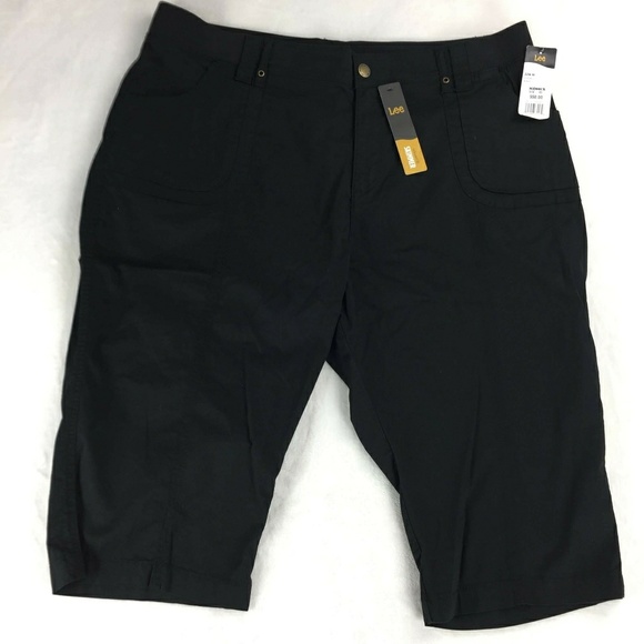Lee Pants - Lee black skimmers relaxed fit 22w shorts pants